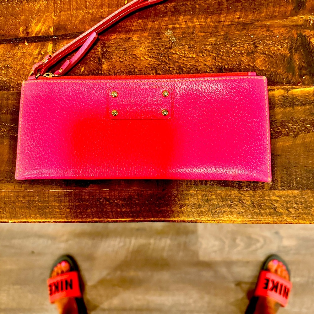 Kate Spade Pink Leather Wristlet